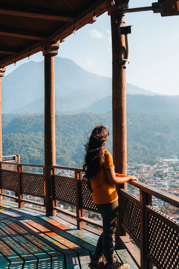 Vista dal Mirador a San Juan in Guatemala