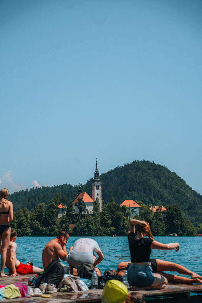 Nuotare lago di Bled